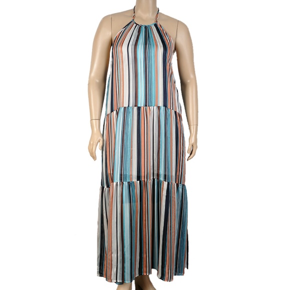 Flying Tomato Tiered Multicolor Maxi Dress - Picture 1 of 6